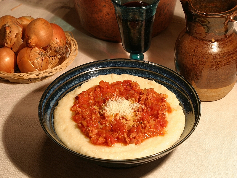 Polenta with Sausage Sauce